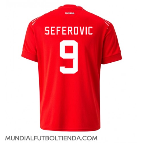 Camiseta Suiza Haris Seferovic #9 Primera Equipación Replica Mundial 2022 mangas cortas